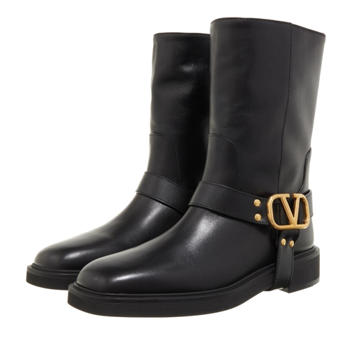 Valentino Garavani V Logo Signature Biker Nero Boot