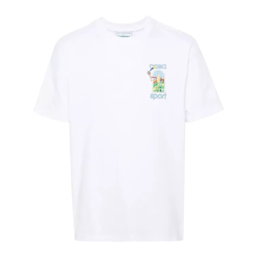 Casablanca Le Jeu-Print Cotton T-Shirt White 