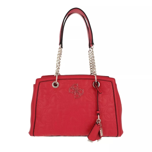 Guess New Wave Luxury Satchel Bag Red Tote
