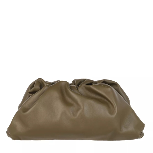 Bottega Veneta Pouch Bag Leather Khaki Clutch