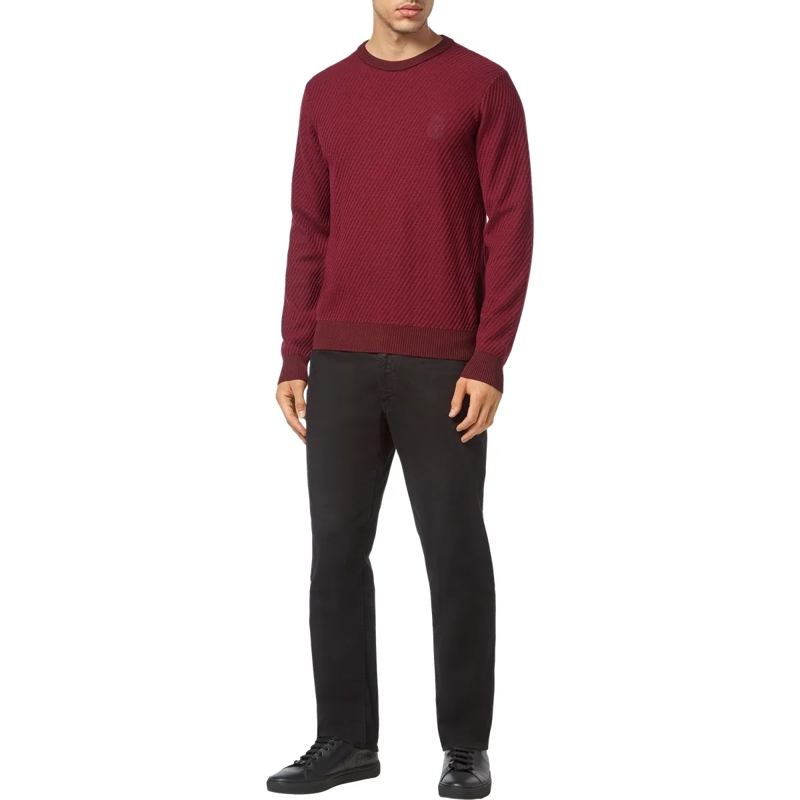 BILLIONAIRE  Rundhalspullover Crest bordeaux(Image 3)