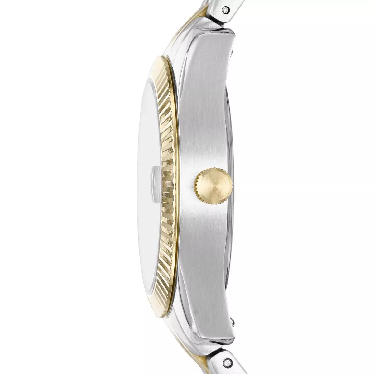Fossil Scarlette Mini Three-Hand Date Two-Tone Stainless Silver