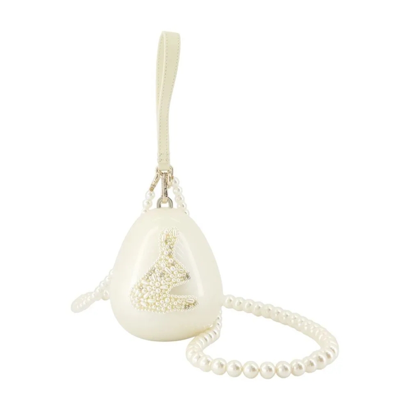 Simone Rocha Schoudertas Micro Egg Crossbody - Synthetic - White Neutrals