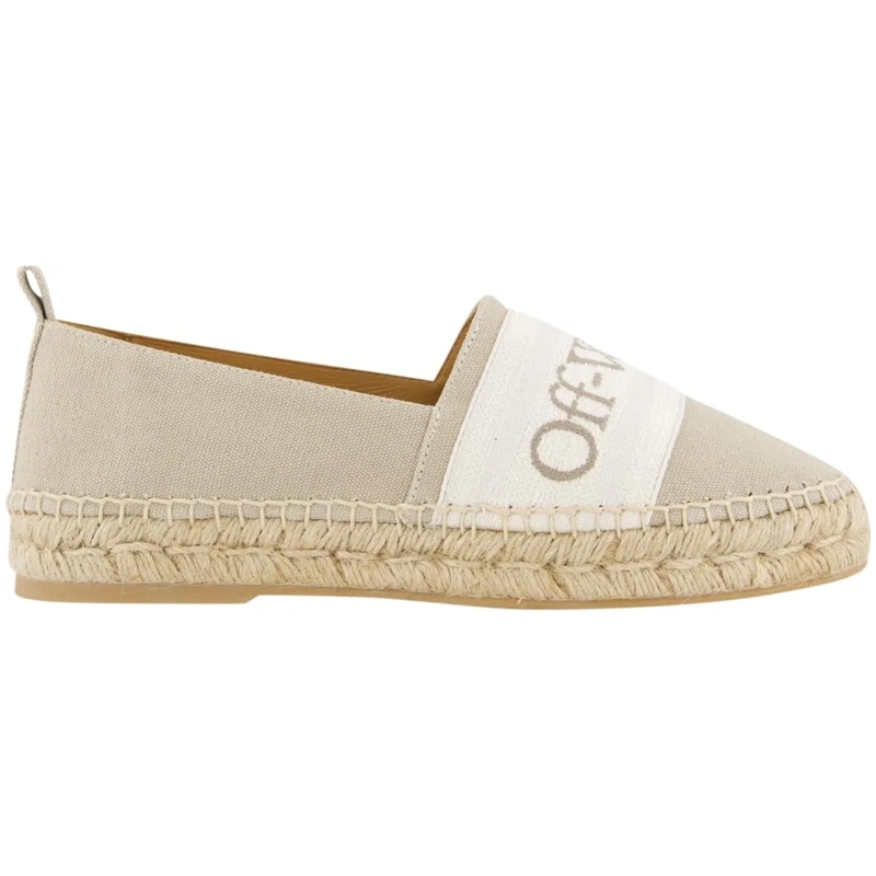Off-White Mocassin Dames Bookish Espadrille Beige/Wit beige