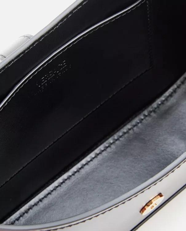 Versace Shoppers Patent Leather Shoulder Bag in zwart