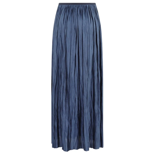 Roberto Collina Mini jupes Long Pleated Skirt With Satin Finish Blue (Image 2)