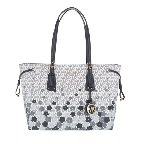 MICHAEL Michael Kors Voyager MD MF TZ Tote White/Navy/Admiral Tote