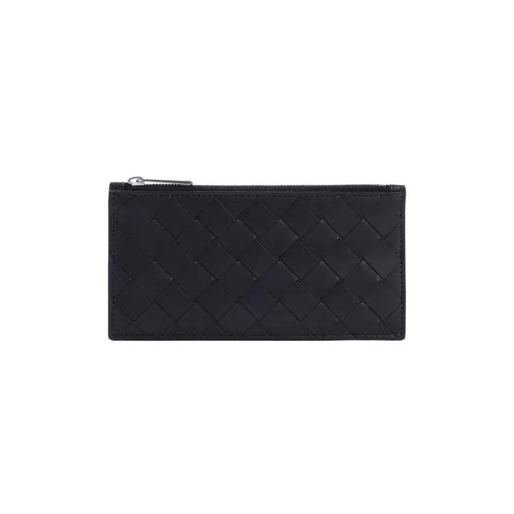 Bottega Veneta Portemonnaies - Zipped Intreccio 1.5 Cardcase - Gr. unisize - in Schwarz - für Damen