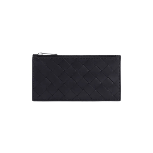 Bottega Veneta Zipped Intreccio 1.5 Cardcase Black Korthållare