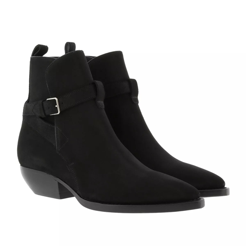 Saint Laurent Theo Jodhpur Boots Leather Black Stiefelette