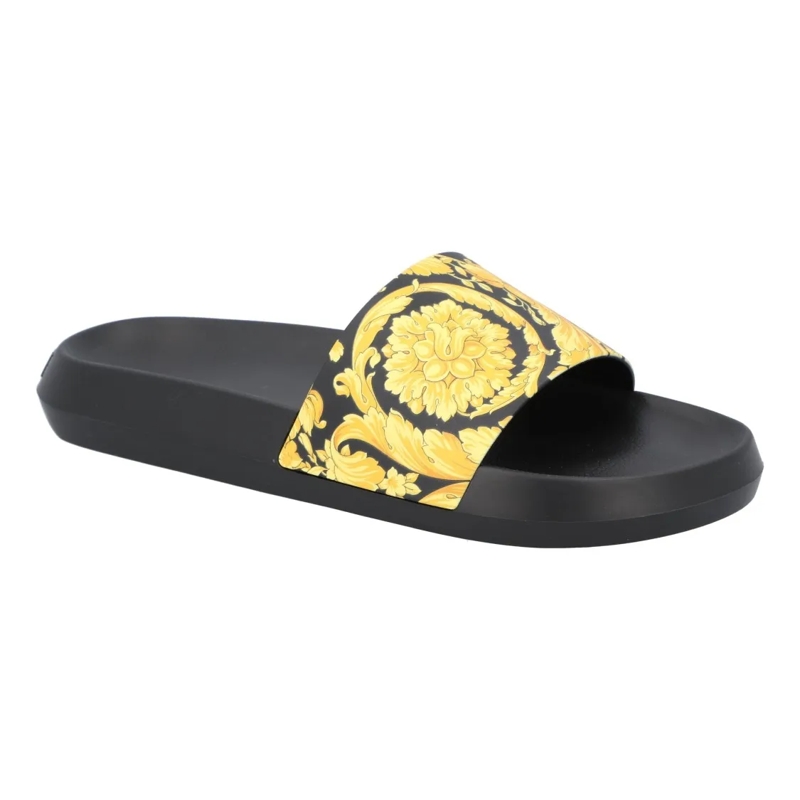 Versace Loafer Barocco Bathing Slides Black