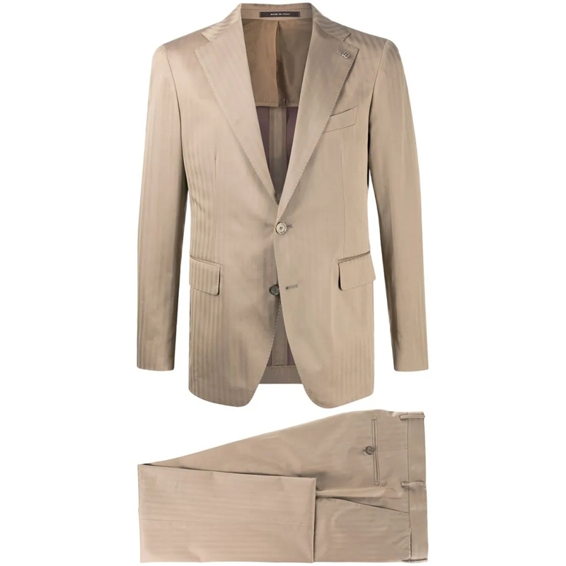 Tagliatore Pakcombinatie Beige Two-Piece Suit With Classic Fit Neutrals