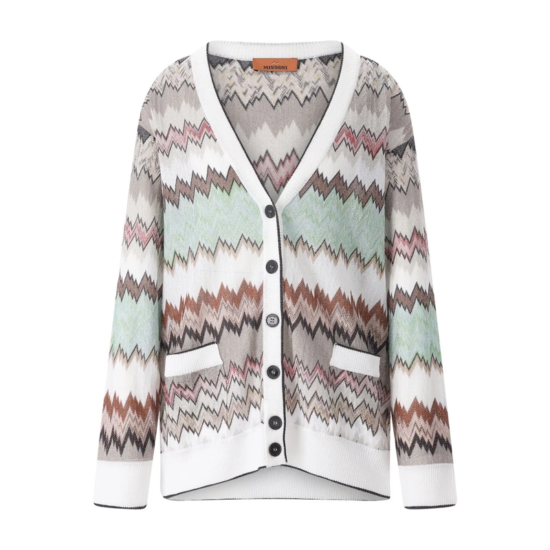 Missoni Vest Strickjacke mit Muster mehrfarbig