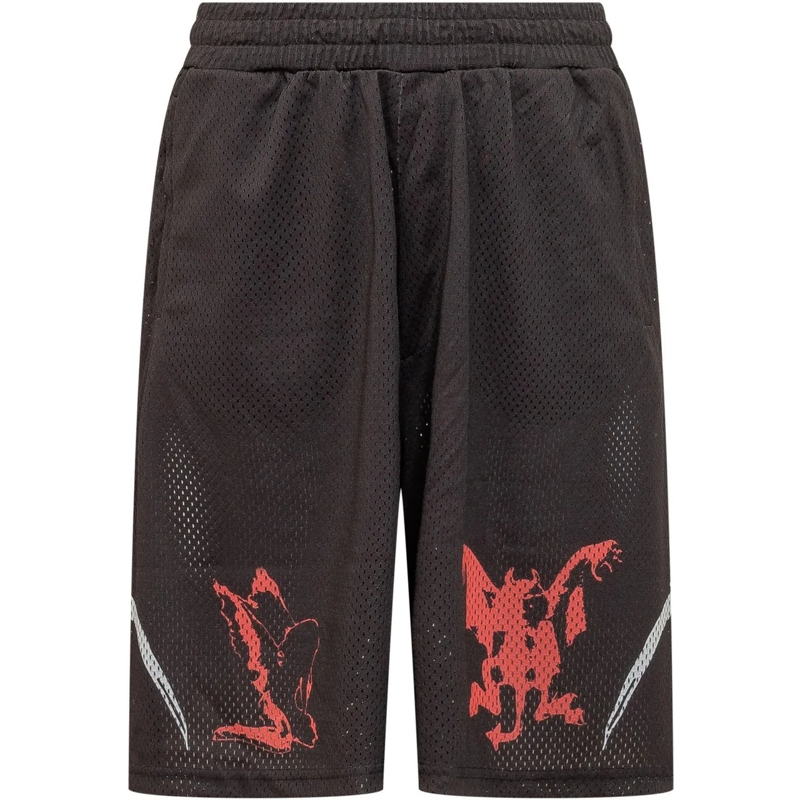 44 Label Group Shorts Shorts in Rete con Stampa Grafica schwarz