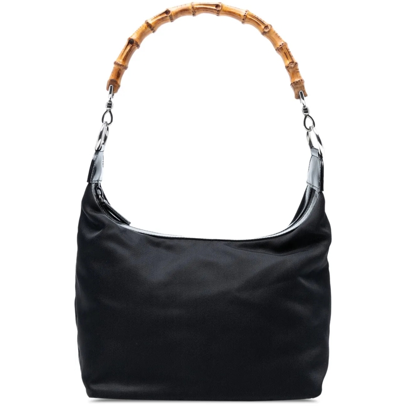 Gucci Sac à bandoulière Nylon Bamboo Shoulder Bag schwarz