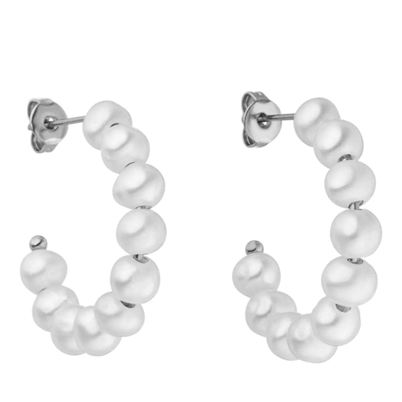 Purelei Ohrstecker Creolen Aina silber