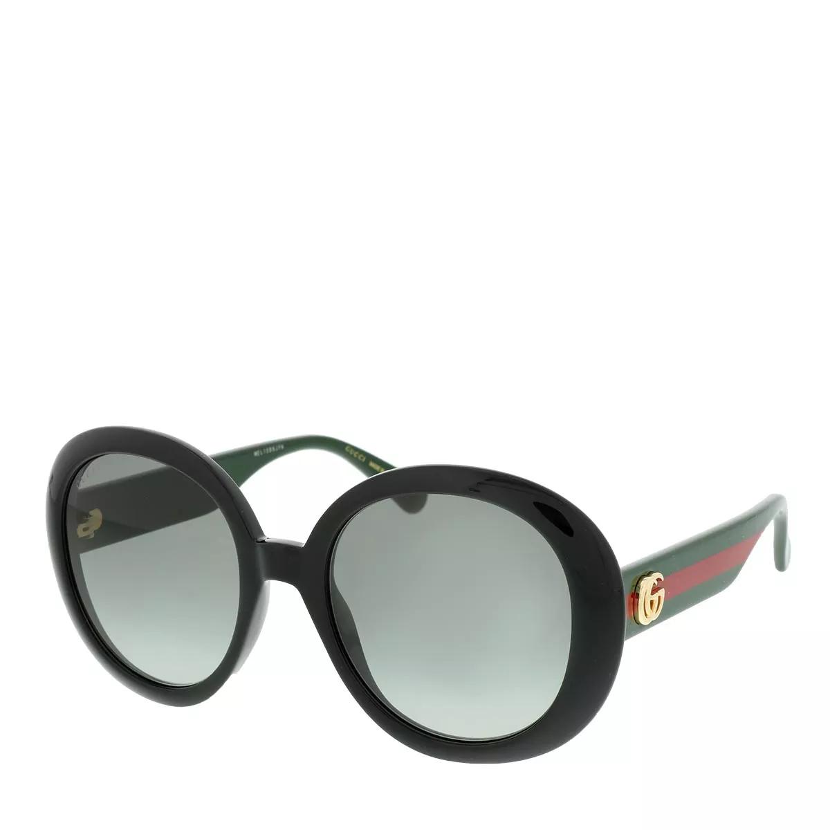 slang Gedwongen Vervagen Gucci GG0712S-001 55 Sunglasses Black-Green-Grey | Zonnebril | fashionette