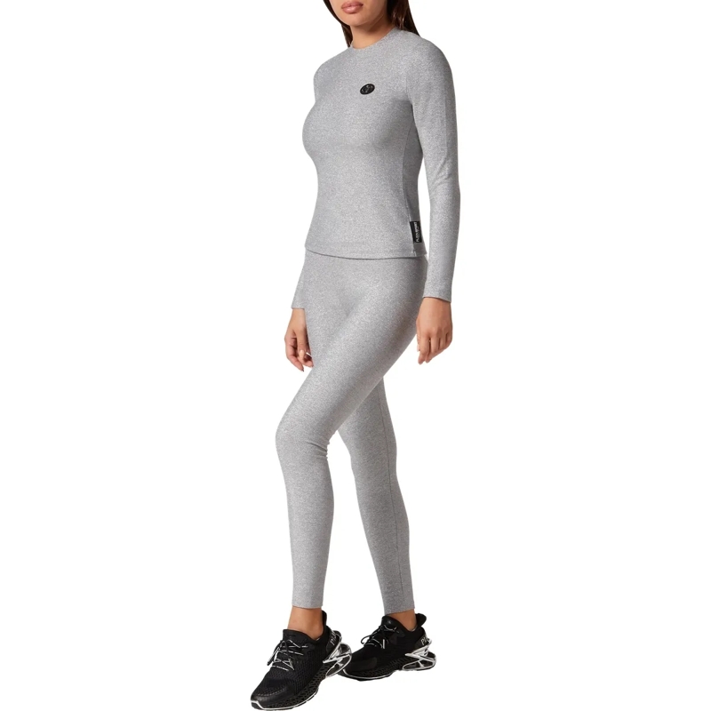 Plein Sport Top T-Shirt Glitter silber(Image 4)