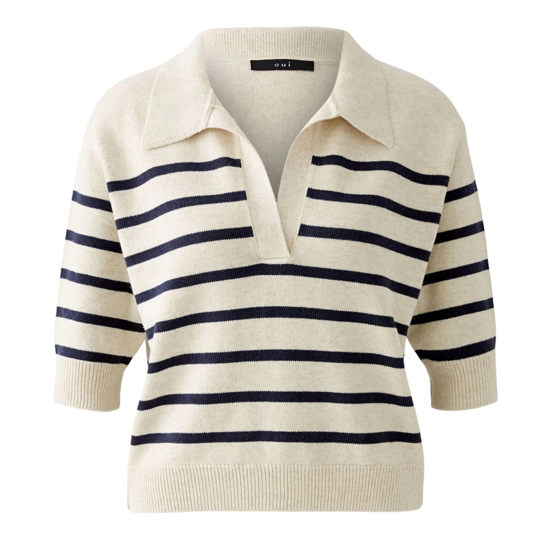 Oui Sweatshirt Pullover blau