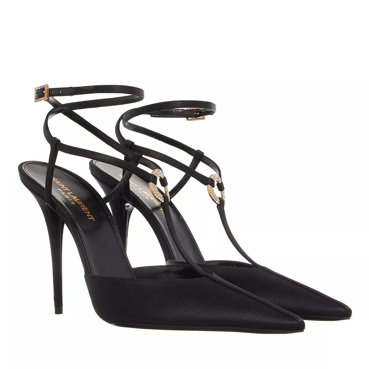 Saint Laurent Pumps & High Heels - Luna Slingback Pumps In Crepe Satin - Gr. 40 (EU) - in Schwarz - für Damen