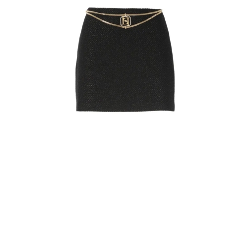 Elisabetta Franchi Mini jupes Lurex Miniskirt Black