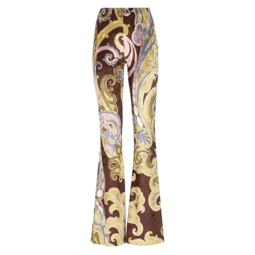 Etro  Chenille Pants Multicolor