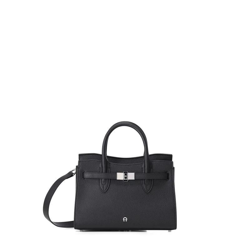AIGNER Sac à bandoulière Handtasche Farah aus Rindsleder schwarz
