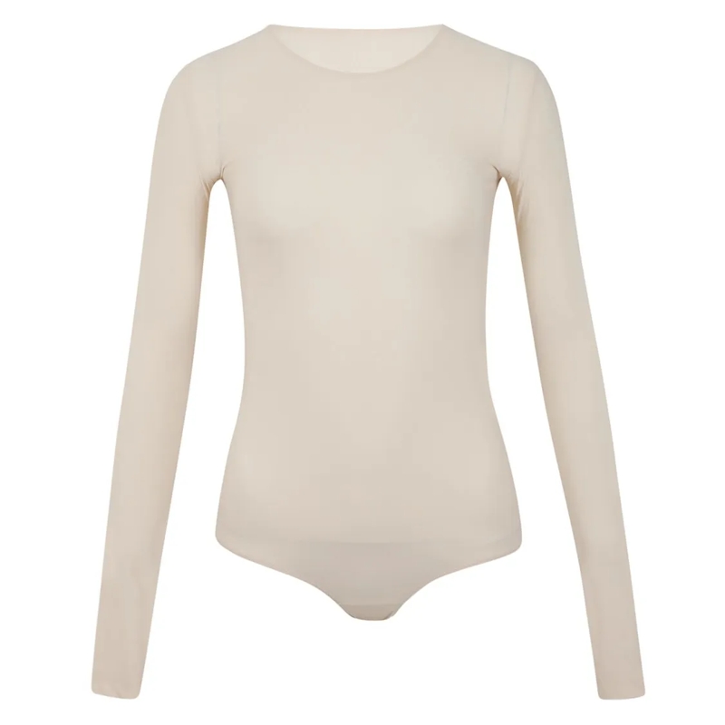 MM6 Maison Margiela  Long-Sleeve Bodysuit Grey