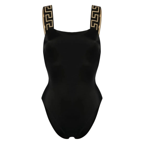 Versace Black Greca-Detailing Swimsuit Black 