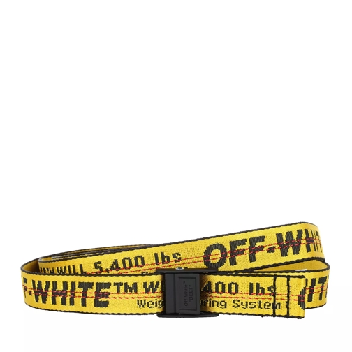 Off-White Mini Industrial Belt Yellow Black Geweven Riem