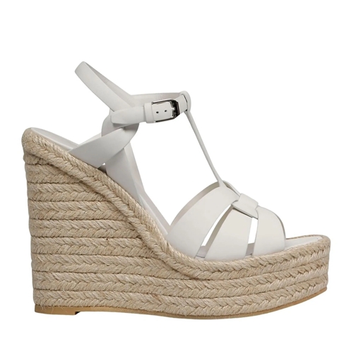 Saint Laurent Sandale Platform Espadrilles Sandals White