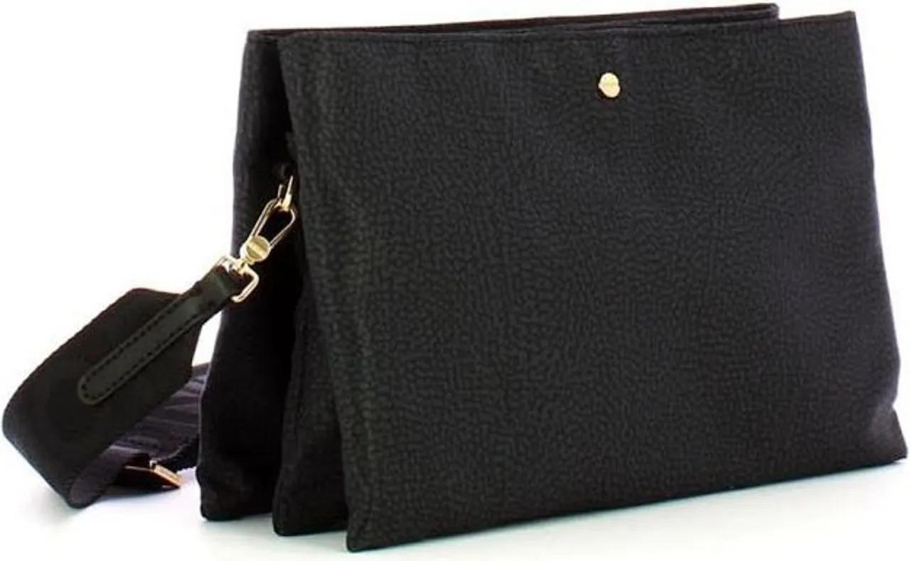 Borbonese Eco Line Crossover Tas Zwart Black Dames
