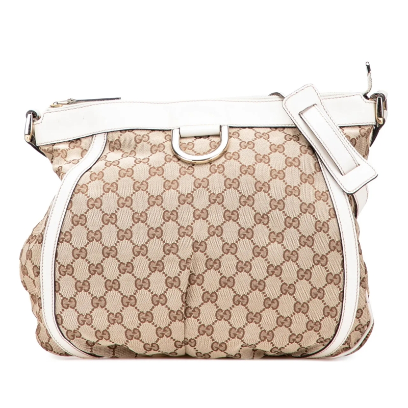 Gucci Schultertasche GG Canvas Abbey D Ring Crossbody braun