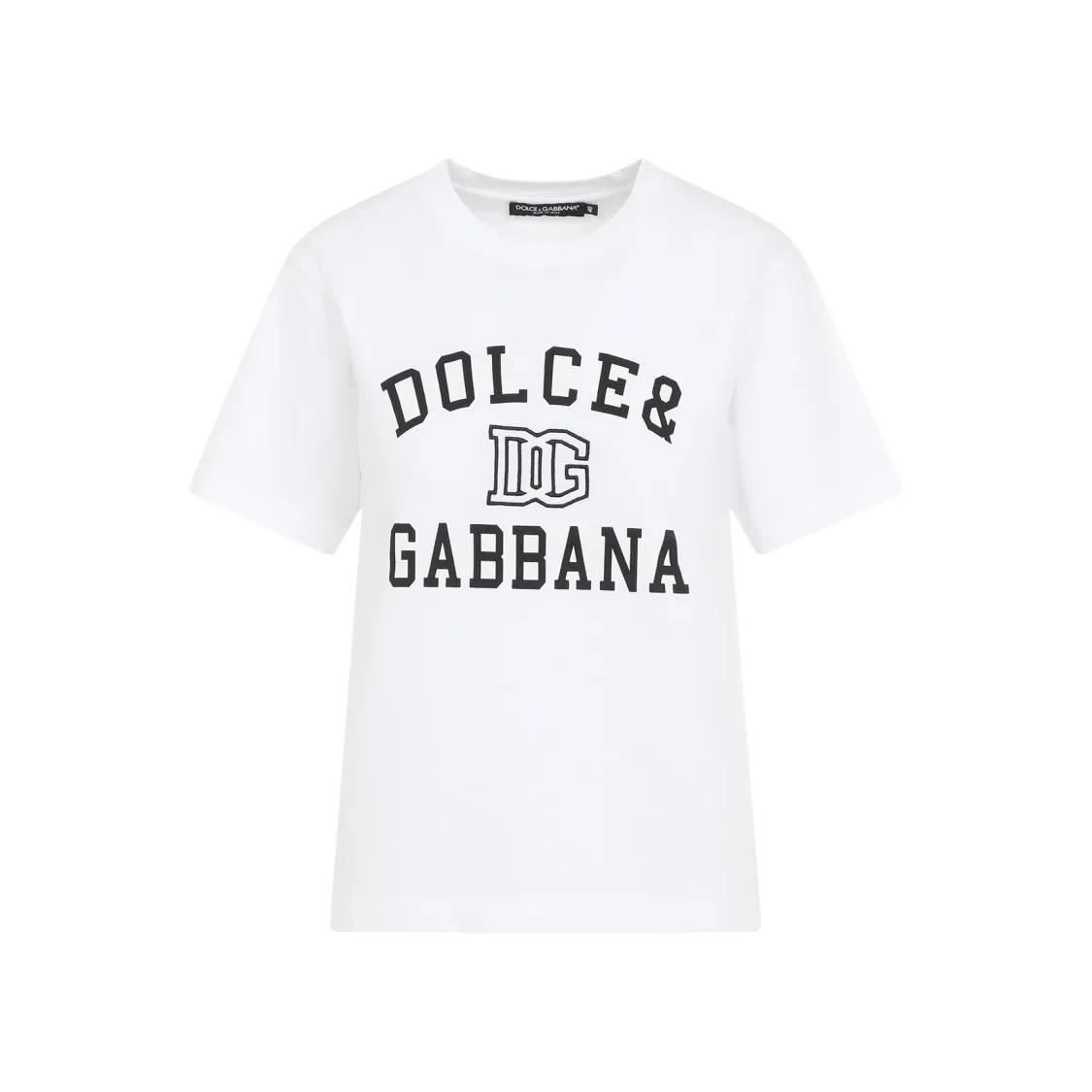 Dolce&Gabbana - Optical White Cotton T-Shirt - Größe 44 - weiß