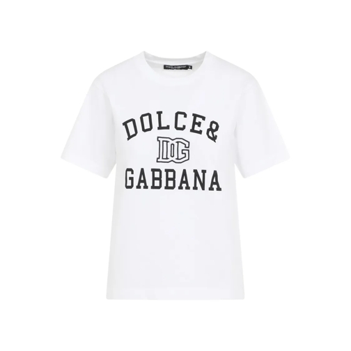 Dolce&Gabbana Optical White Cotton T-Shirt White T-Shirts