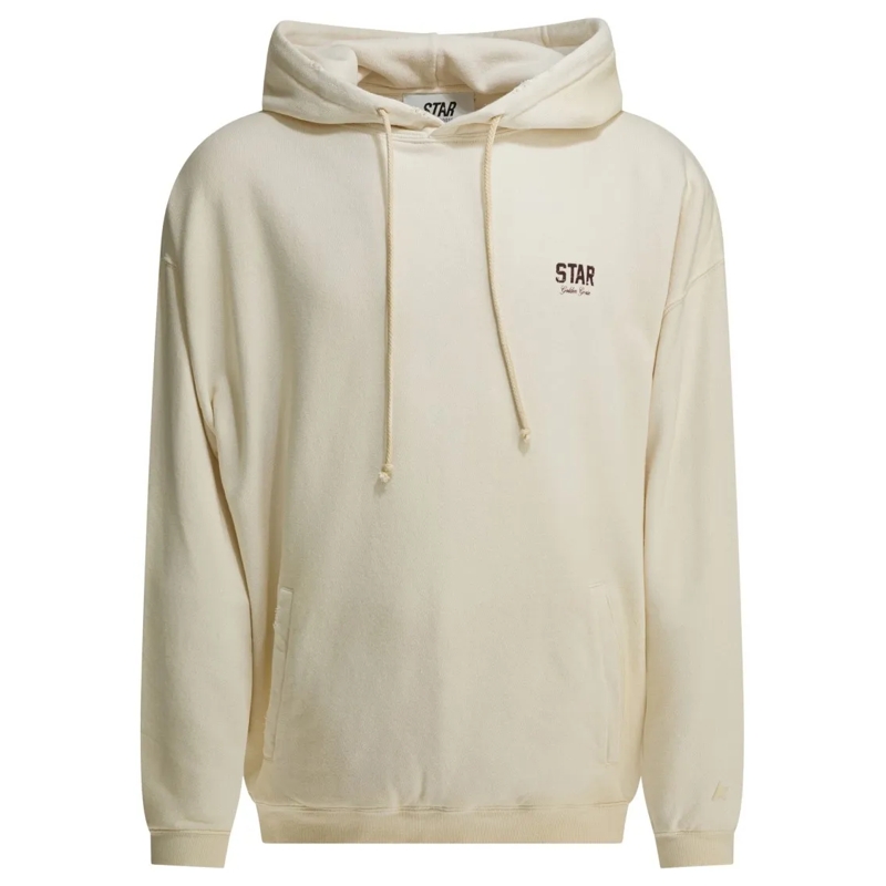 Golden Goose  Cream Cotton Hoodie Neutrals