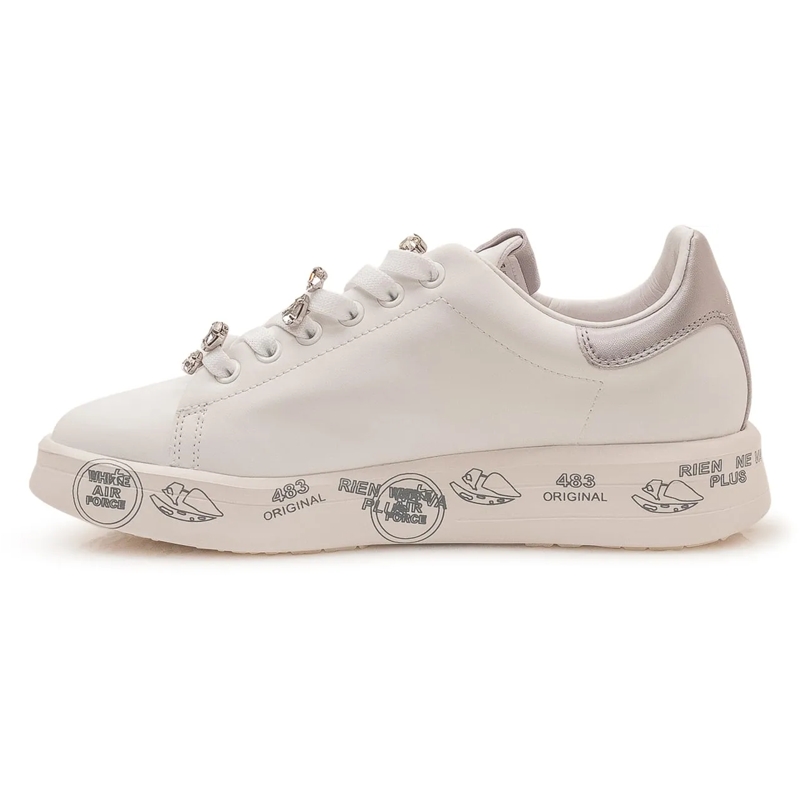 Premiata Sneaker basse Sneakers Belle con Lacci e Suola Platform weiß(Image 4)