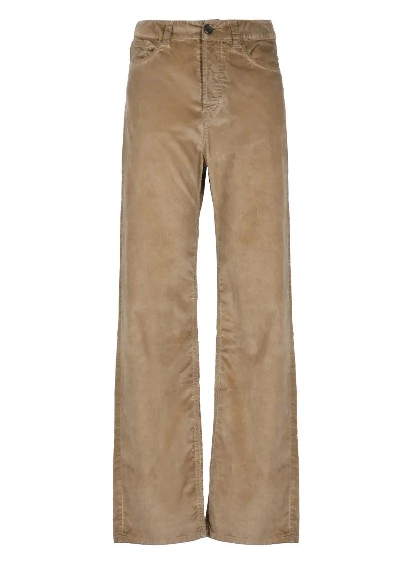 Uma Wang - Brown Velvet Trousers - Größe XS - braun