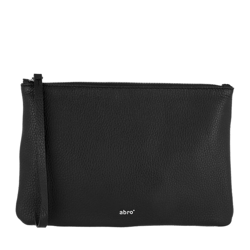 Abro Calf Adria Clutch Black/Nickel Handväska med väskrem