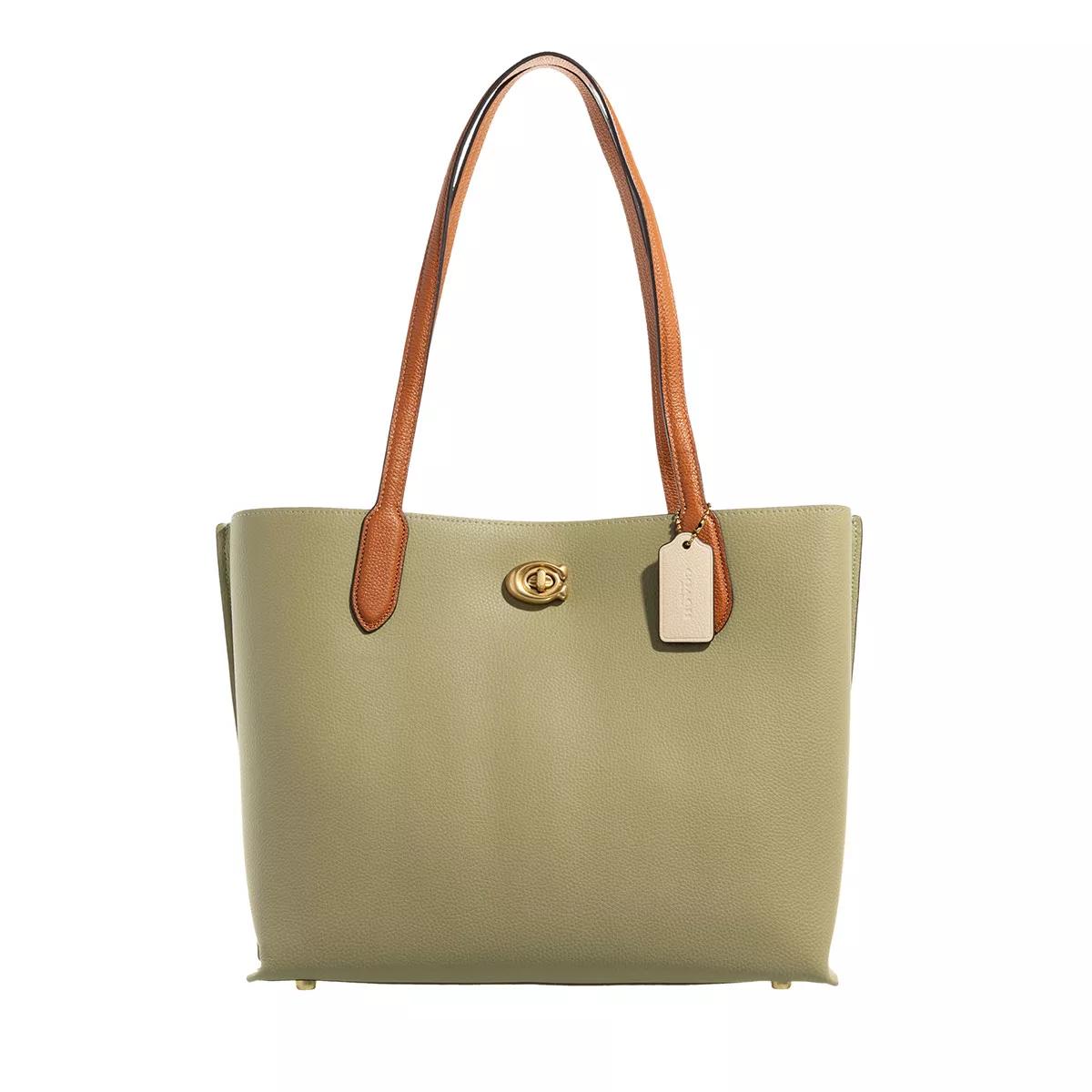 Coach Colorblock Leather With Coated Canvas Signature In Moss ...