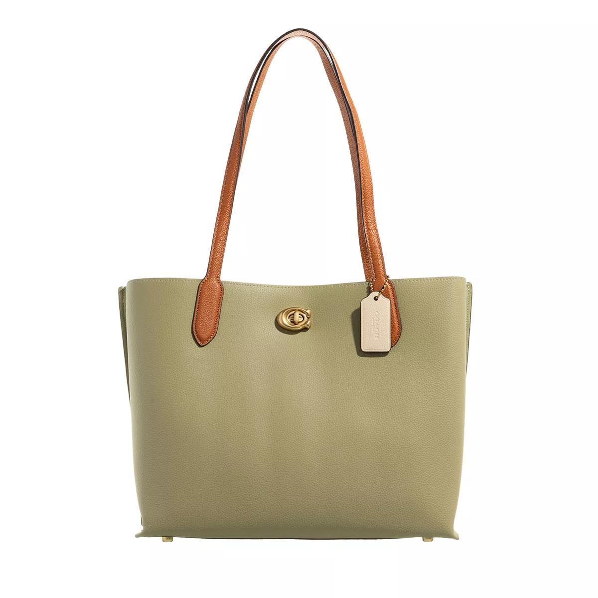 Coach Shopper - Colorblock Leather With Coated Canvas Signature In - Gr. unisize - in Grün - für Damen