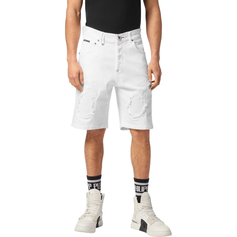 Philipp Plein Shorts Jeansshorts weiss(Image 3)