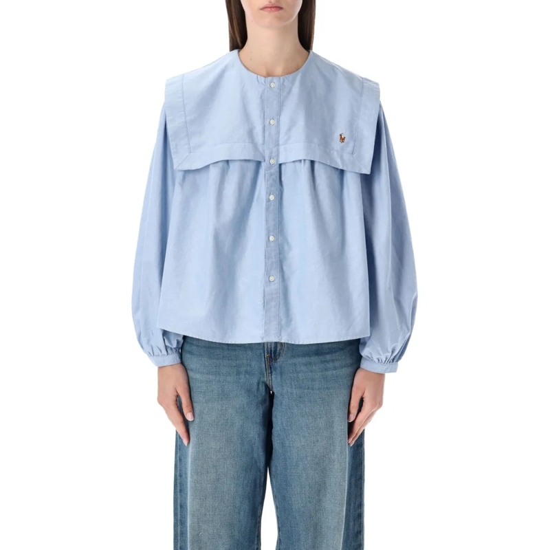Polo Ralph Lauren Hemd Cotton Oxford Shirt With Bib Detail Blue