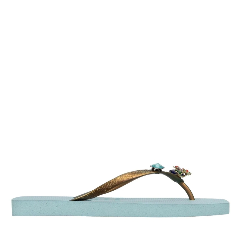 UZURII Flip Flops flip flop Flore Square ocean(Image 2)