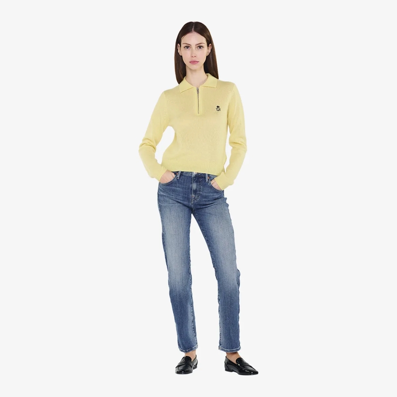 True Religion  Strick-Poloshirt AMARA gelb(Image 2)