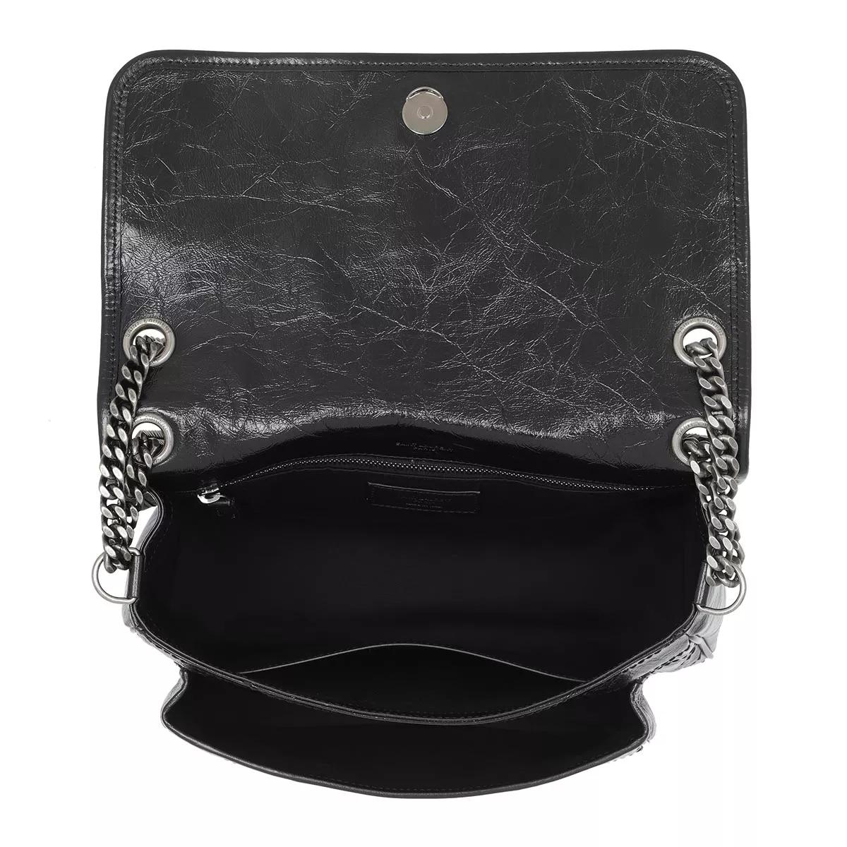 Saint Laurent Crossbody bags YSL Mini Shoulder Bag Leather in zwart