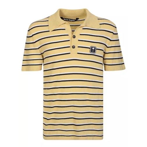 Palm Angels Yellow Cotton Terry Polo Shirt Yellow Camicie