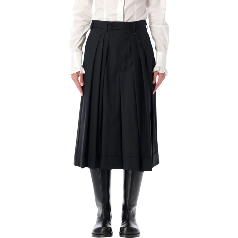 Vivienne Westwood  Black Wool Culotte Pants Black