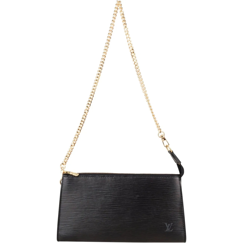 Louis Vuitton Tote Louis Vuitton Noir Epi Leather Pochette Accessoire schwarz