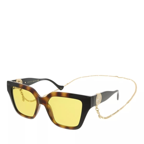 Gucci GG1023S-004 54 Sunglass Woman Injection Havana-Black-Yellow Sunglasses